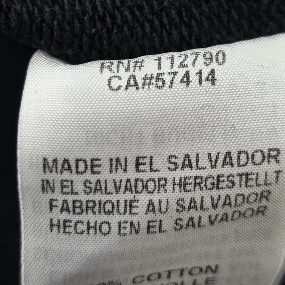 TRUE RELIGION Hoodie Men's Large Black Gold Horseshoe Full‎ Zip Up Sweatshirt